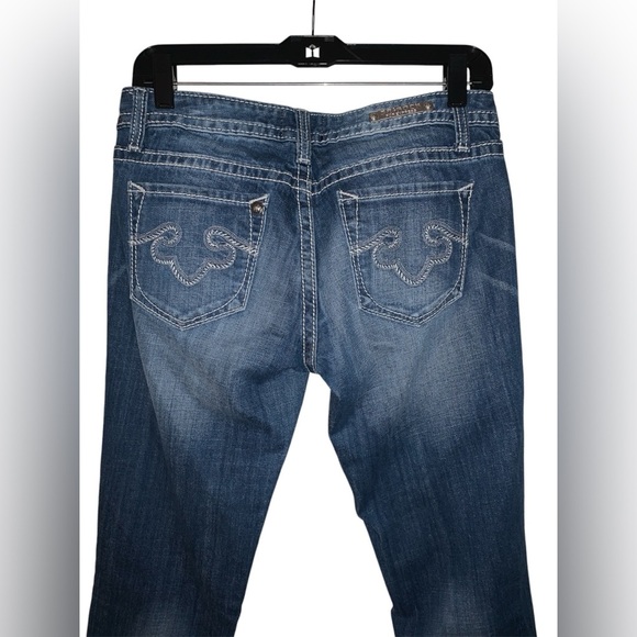 Express Vintage ReRock Dark Faded Wash Low Rise Skinny Jean Size 6 - Picture 3 of 8